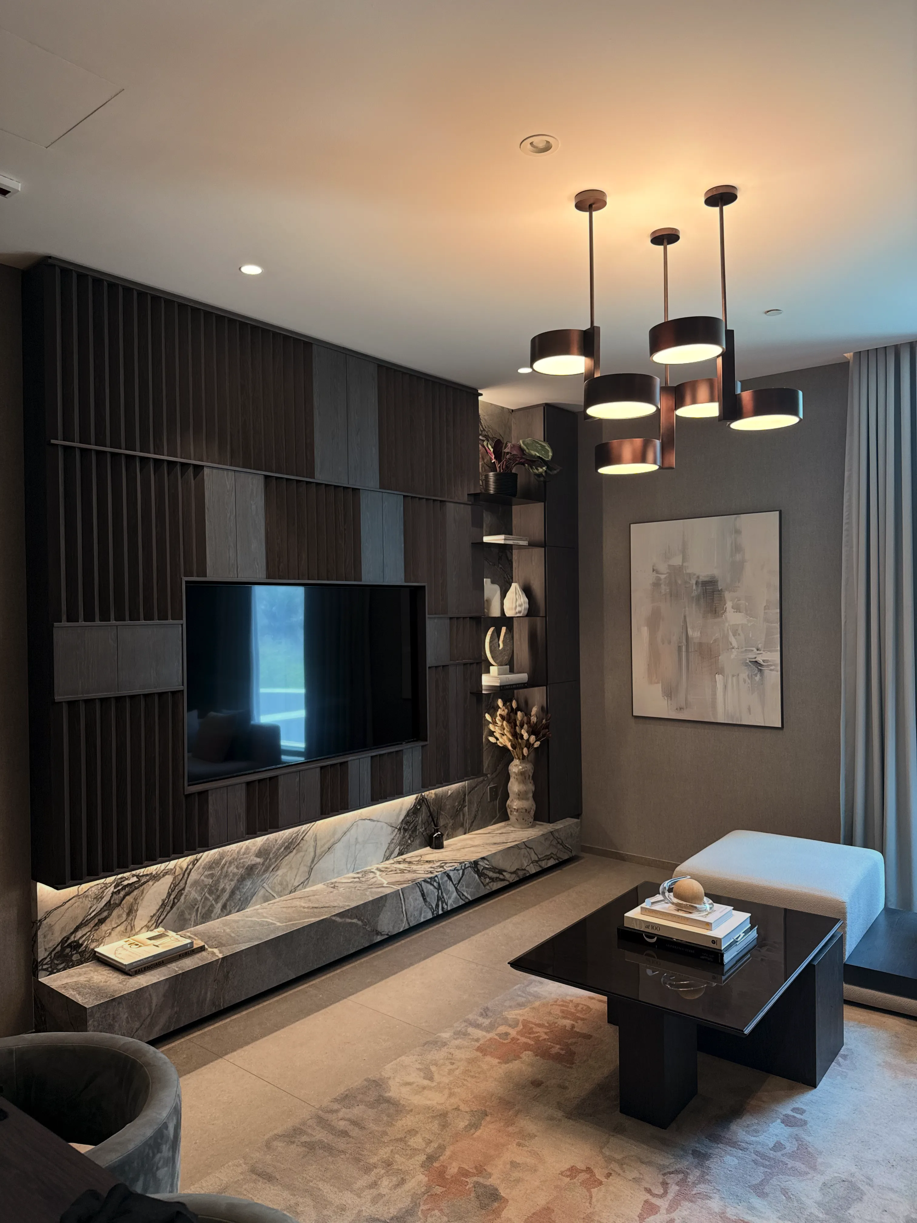 Obývací pokoj apartmánu v Dubaji