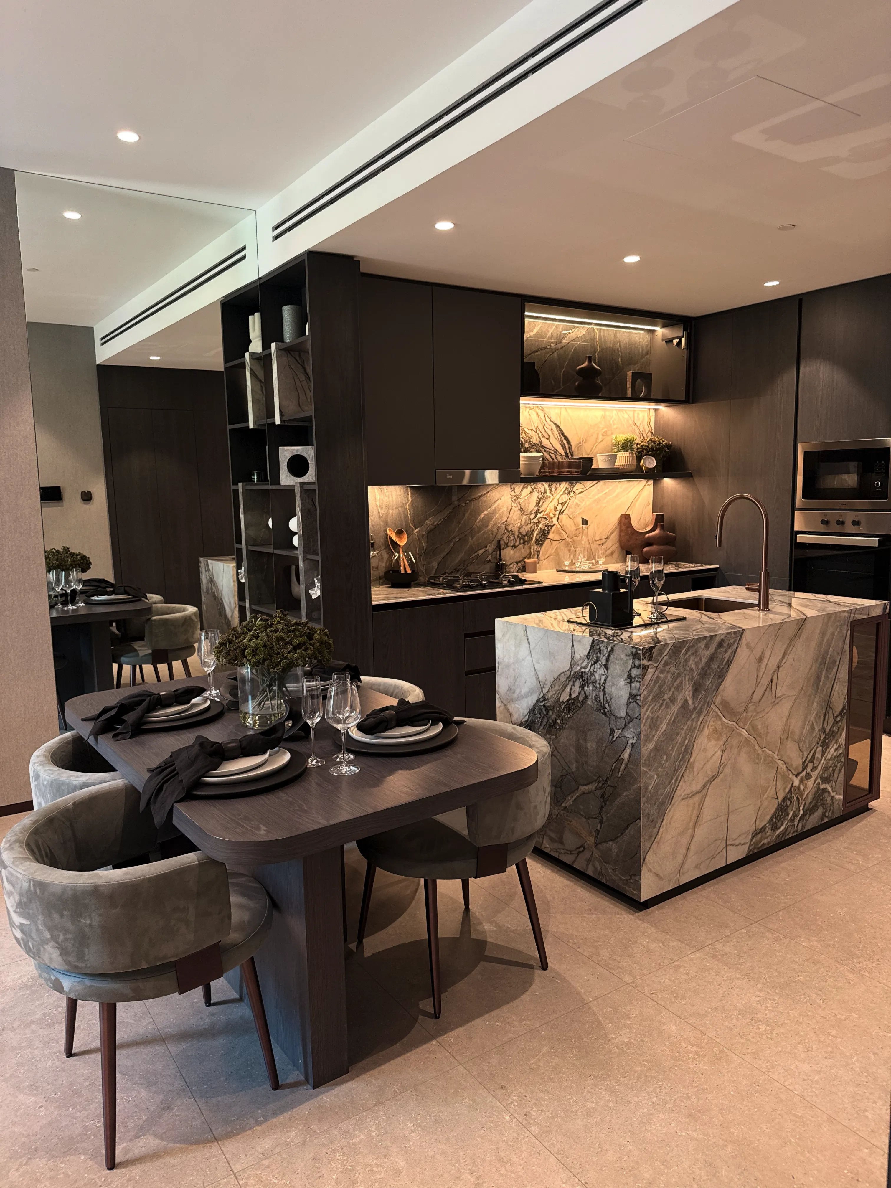 Interiér vzorového apartmánu
